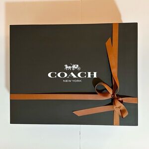 Coach XL gift box with brown ribbon